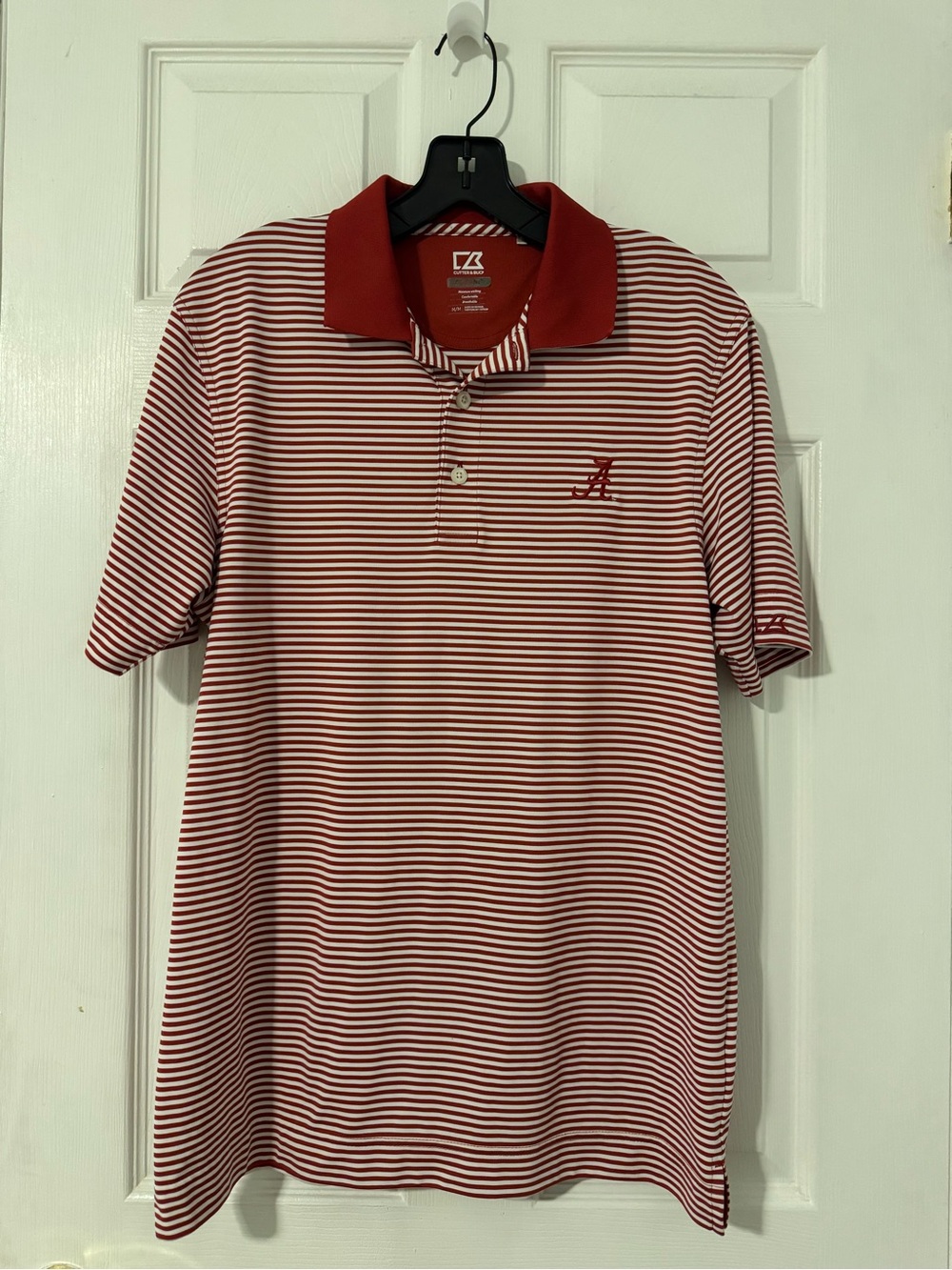 Alabama Crimson Tide Red Striped Polo Shirt